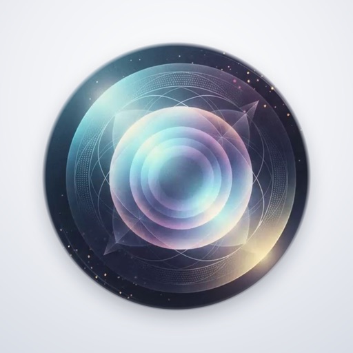 Glowdial app icon — a glowing iridescent dial